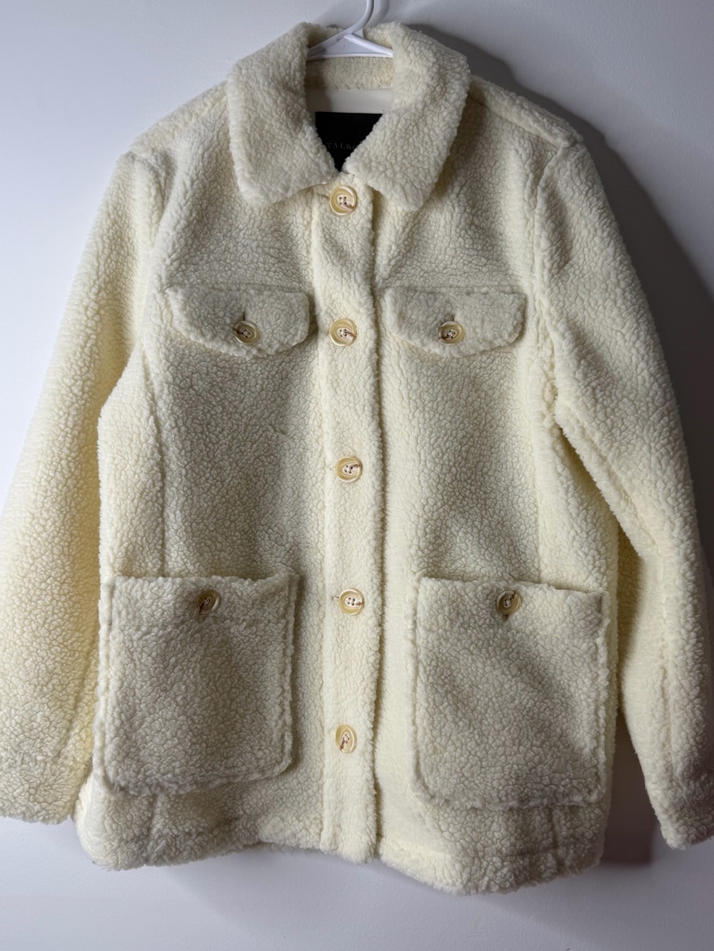 Talbots Cream Sherpa Teddy Jacket